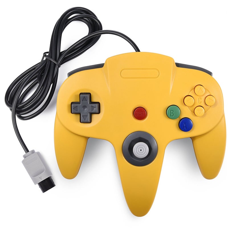 miadore Classic N64 Controller, miadore Rerto N64 Gaming Remote Gamepad Joystick for N64 Console Video Game System ( Yellow and Blue) - Image 1